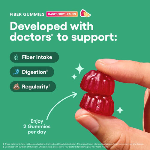 Physician’s Choice Fiber Gummies for Digestive Health & Regularity