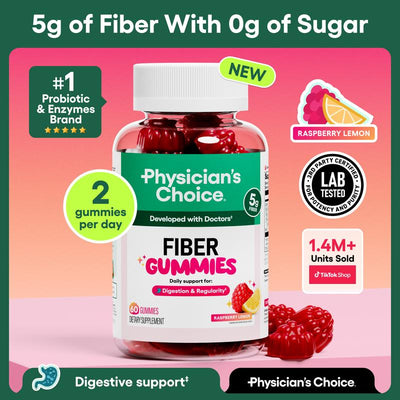 Physician’s Choice Fiber Gummies for Digestive Health & Regularity